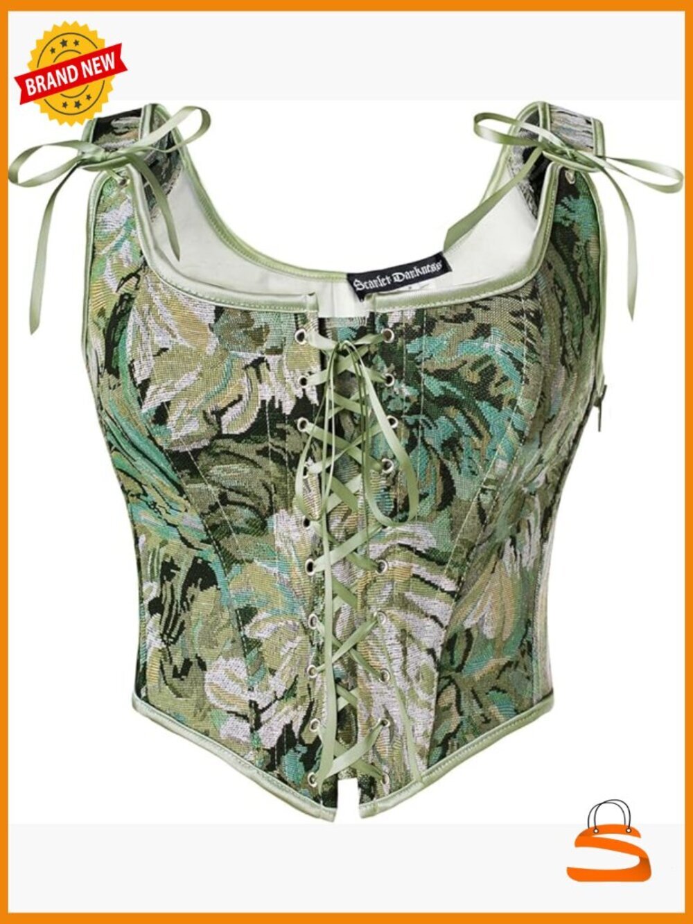 Renaissance Corset Pirate Bustier Top Bodice Bodyshaper Size 14